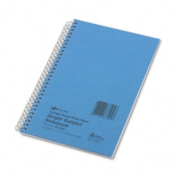 National Brand Subject Wirebound Notebook- College Rule- 5 x 7-3/4- WE- 80 Sheets/Pad NA31726